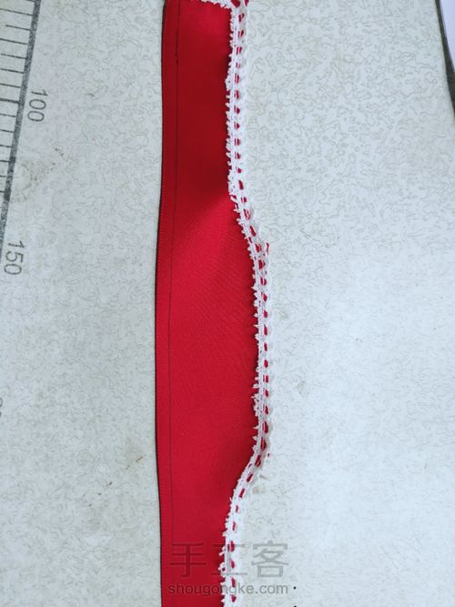 红白相间的兔熊衣 第2步