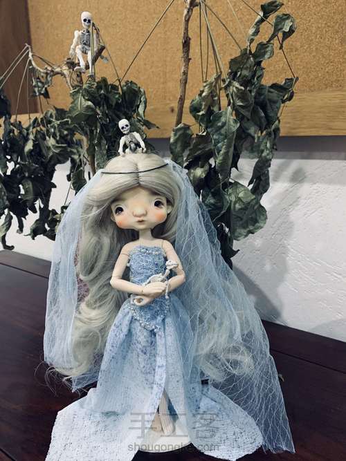 【原创娃衣】僵尸新娘——小布BJD娃衣 第1步