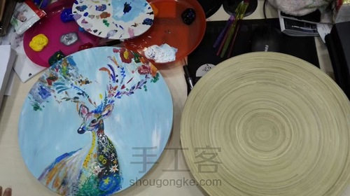 手绘钥匙盘装饰盘 第2步