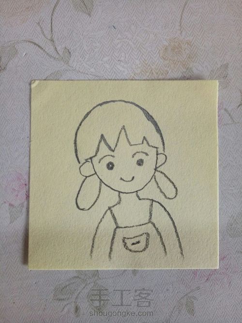 可爱的简笔画女孩