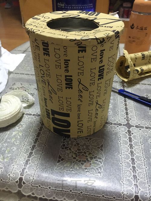 奶粉桶纸抽盒 第5步