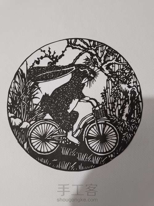 兔子剪纸 第11步