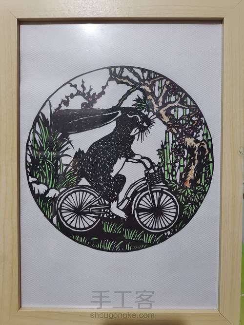 兔子剪纸 第14步