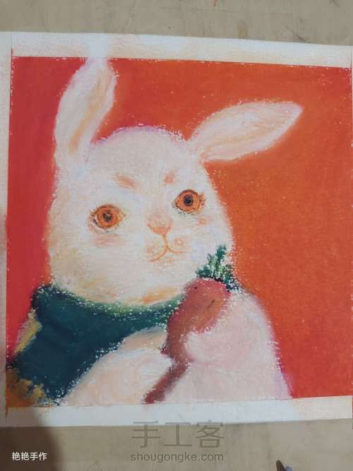 临摹可爱兔子图片练习 第19步