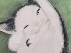 伸懒腰的猫小可爱(๑• . •๑)油画棒