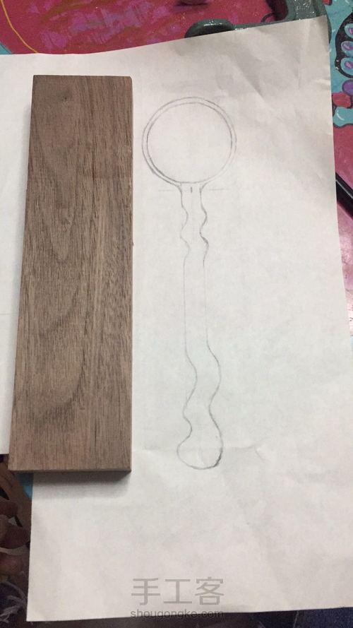 敲美木勺 勺子  第1步