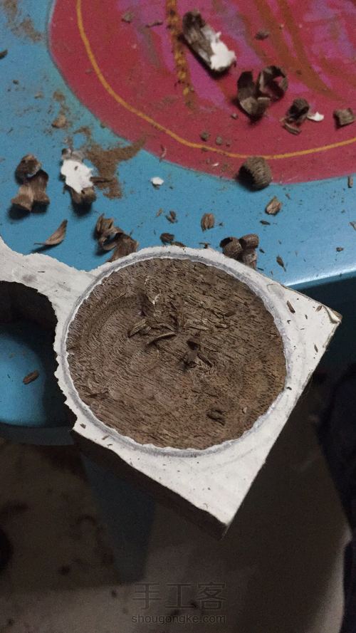 敲美木勺 勺子  第2步