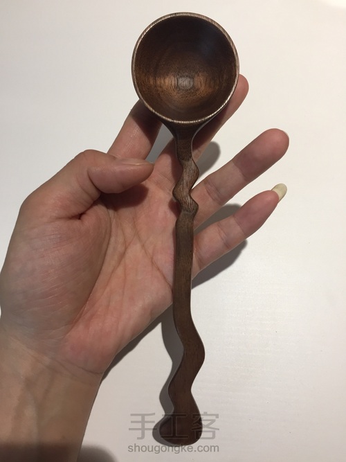 敲美木勺 勺子  第6步