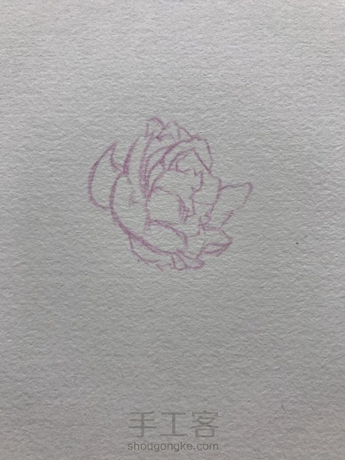彩铅玫瑰 第1步