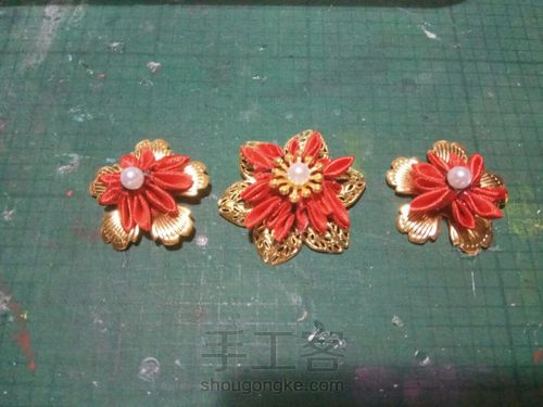 【原创】红花漫天步摇 第2步