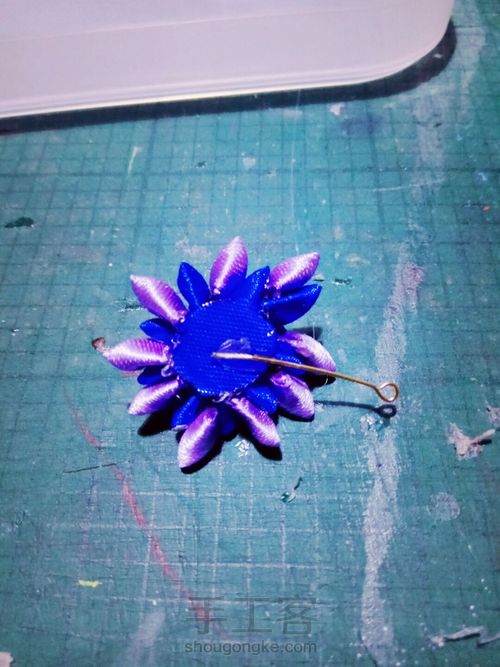 【原创】蓝影花扇吊坠耳环 第2步