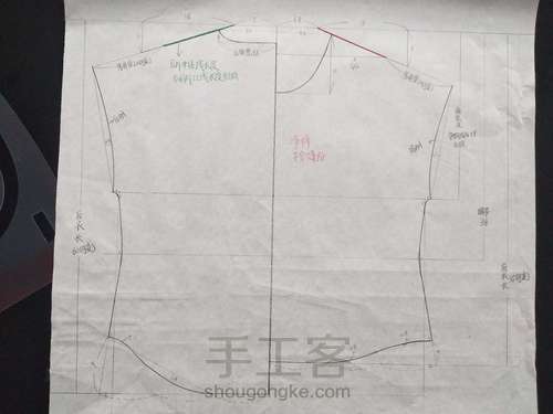 落肩套头款格子衫图文教程（附裁剪图） 第24步