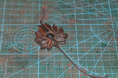 第八十木作之木雕荷花挂件 第10步