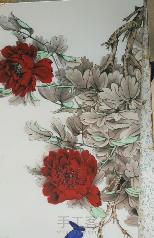 景泰蓝工艺沙画——牡丹 第1步