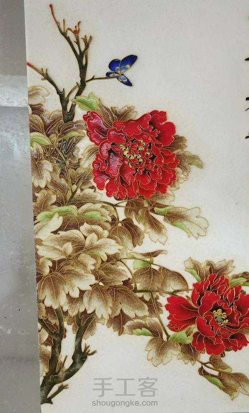 景泰蓝工艺沙画——牡丹 第3步