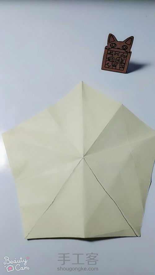 折纸五瓣钻石💎玫瑰 第3步