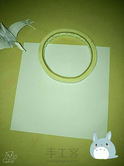折纸兔耳朵发卡~ 第1步