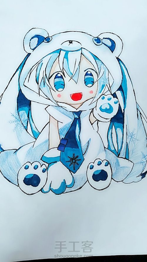 如何上雪初音的颜色 第5步