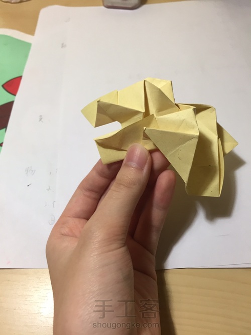 川崎玫瑰 折纸详细教程 第41步