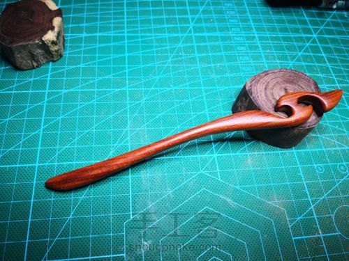 【暮野晨歌】红檀簪子的打磨,第一支发簪,凤语发簪 第10步