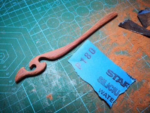 【暮野晨歌】红檀簪子的打磨,第一支发簪,凤语发簪 第2步