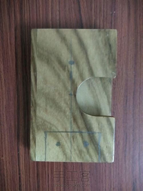 木与皮的碰撞，手工木质卡片扣头皮带制作过程，原创设计转载请注 第4步