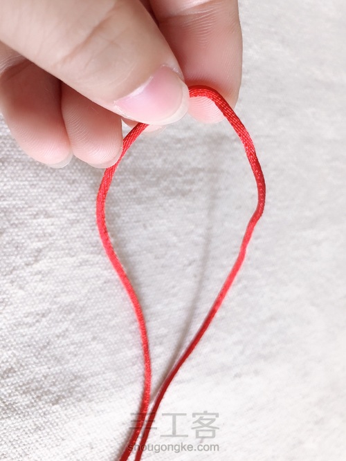 拧绳儿,两股麻花 第1步