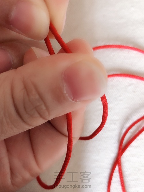 拧绳儿，两股麻花 第3步