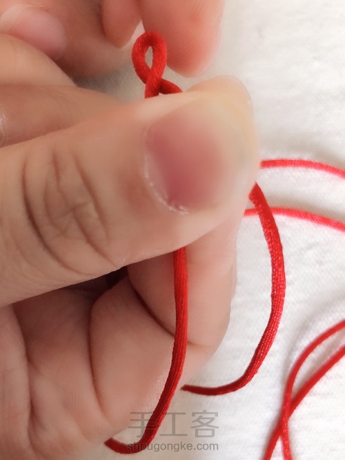 拧绳儿,两股麻花 第4步