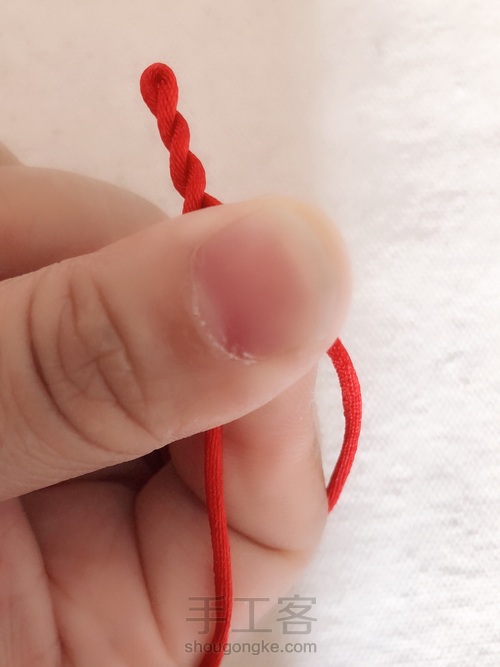 拧绳儿，两股麻花 第5步