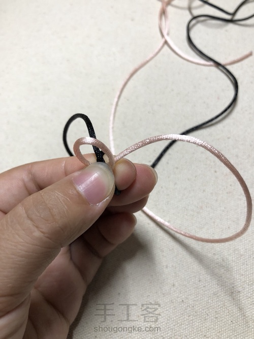 双面金刚结,可能因为怕蛇,我不喜欢叫它蛇结 第12步
