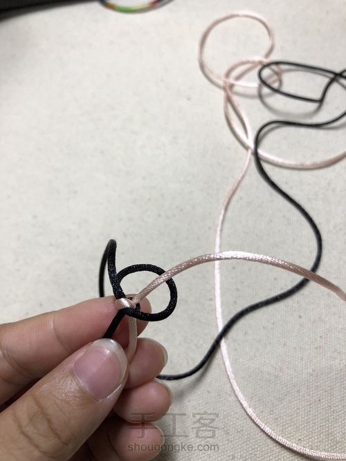 双面金刚结，可能因为怕蛇，我不喜欢叫它蛇结 第14步