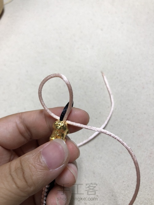 双面金刚结,可能因为怕蛇,我不喜欢叫它蛇结 第31步