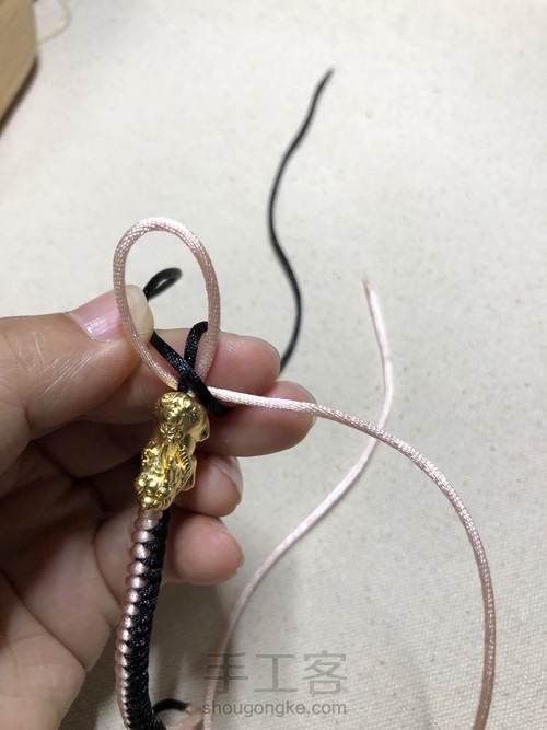 双面金刚结,可能因为怕蛇,我不喜欢叫它蛇结 第32步