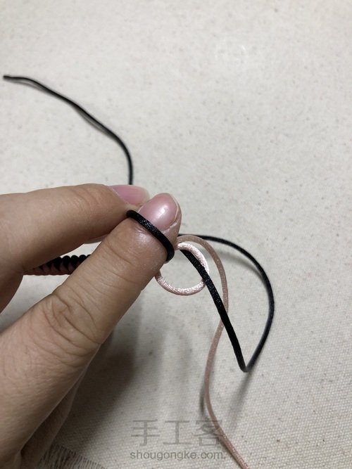 双面金刚结,可能因为怕蛇,我不喜欢叫它蛇结 第38步