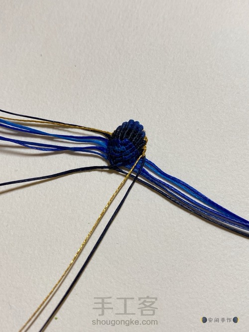 莲花花瓣编织教程 第10步