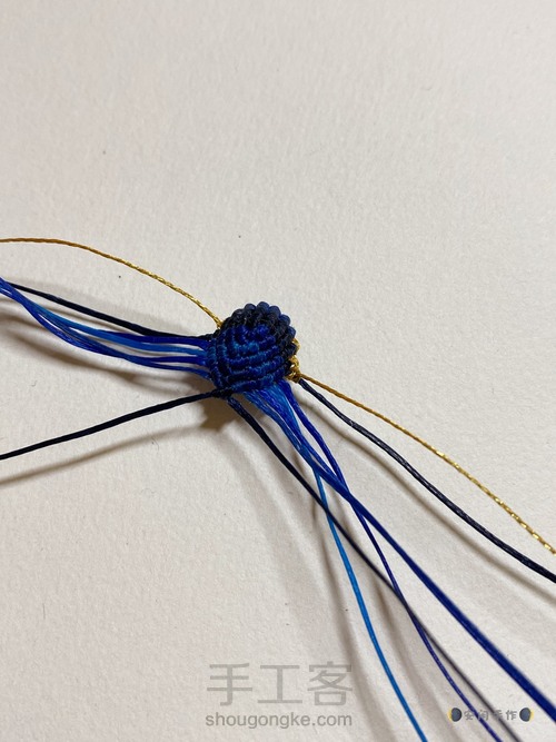 莲花花瓣编织教程 第9步