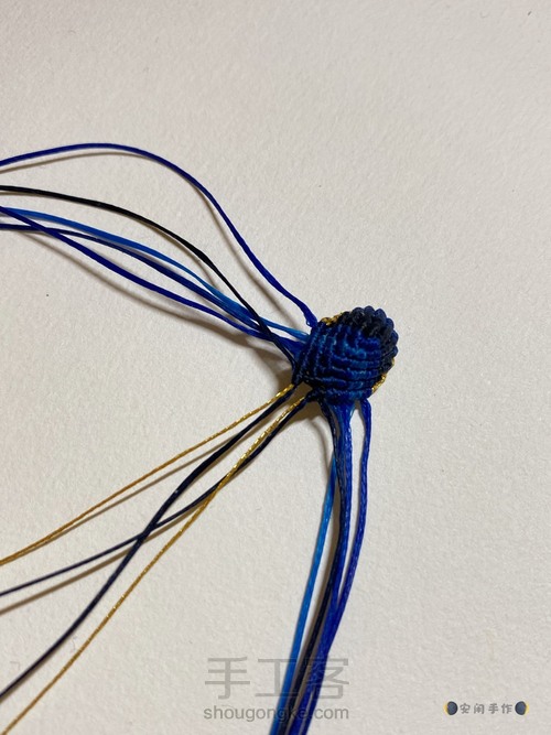莲花花瓣编织教程 第12步