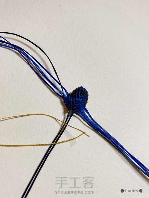 莲花花瓣编织教程 第13步