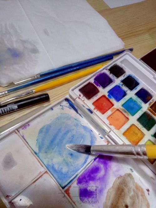 跟渣渣一起画水彩书签😝 第11步