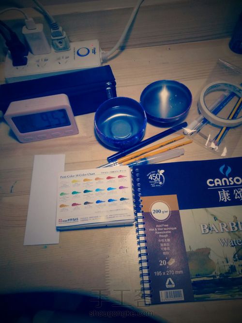 跟渣渣一起画水彩书签😝 第2步