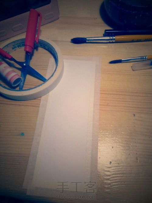 跟渣渣一起画水彩书签😝 第3步