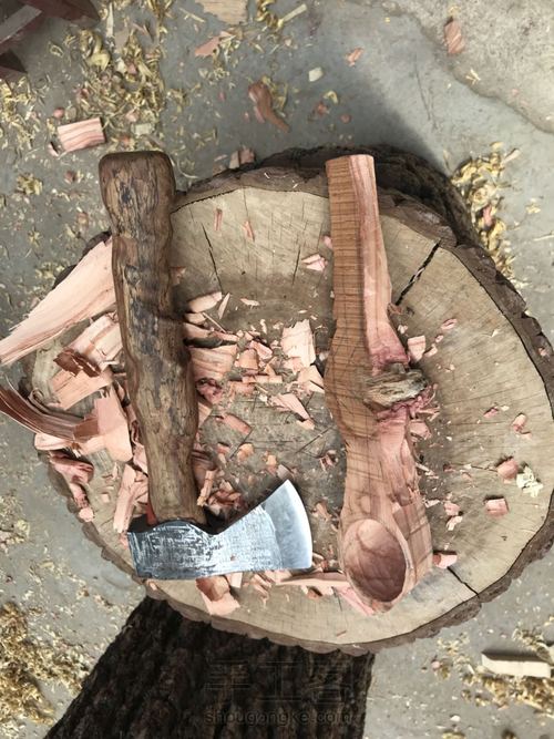 拼接柄香椿木勺 第1步