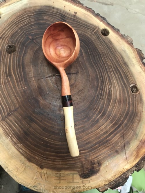 拼接柄香椿木勺 第7步
