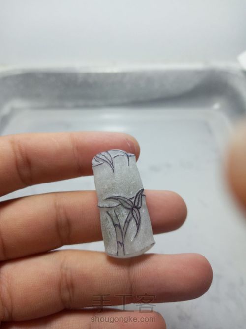 翡翠竹子雕刻 第2步