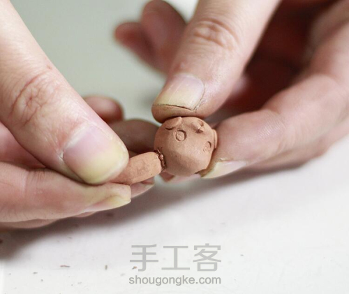 【DIY皮卡丘铜粘土制作过程】材料可换成银粘土 制作方法一样 第7步