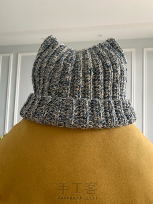 儿童猫耳帽 第1步