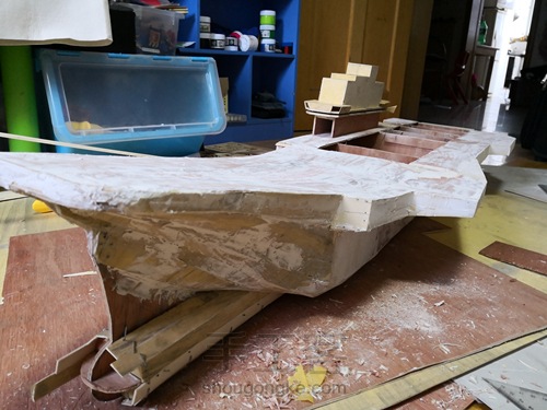 原创-带动力系统的航模-辽宁舰 第15步