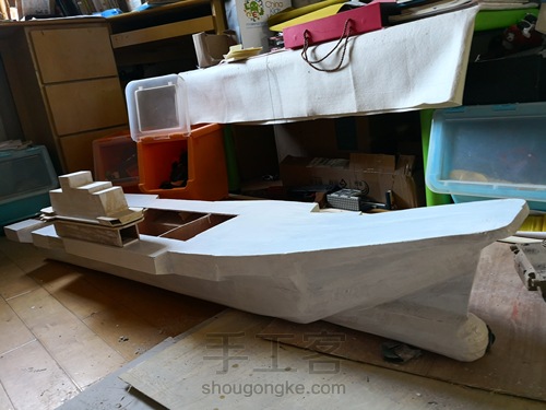 原创-带动力系统的航模-辽宁舰 第17步