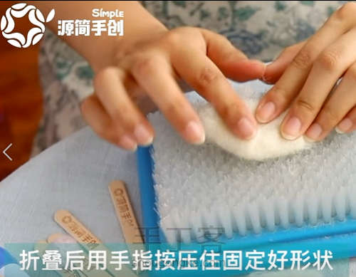 源简手创原创羊毛毡水果系列冰棍材料包制作教程 第10步